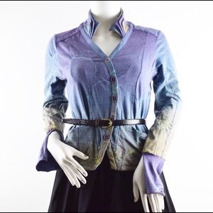 Vintage Women Size 26 Multicolored Long Sleeve